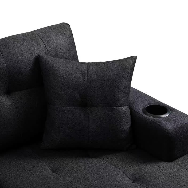 Convertible Corner Sofa With Armrest Storage