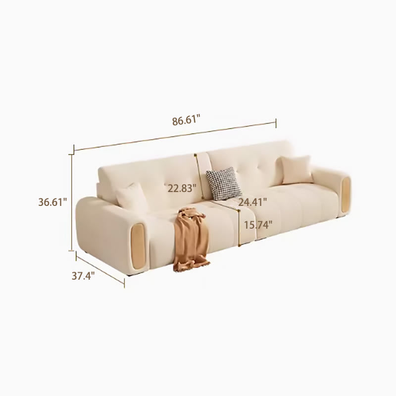 White Performance Fabric Sofa