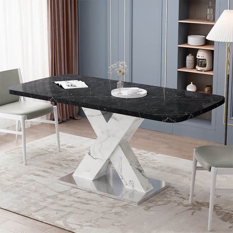 Rectangular Dining Table Stretchable Tabletop - image 0