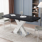 Rectangular Dining Table Stretchable Tabletop - image 0