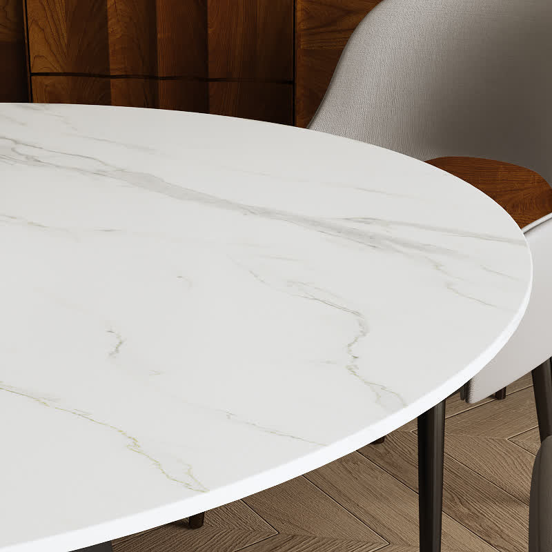 Minimalist Round Stone Dining Table