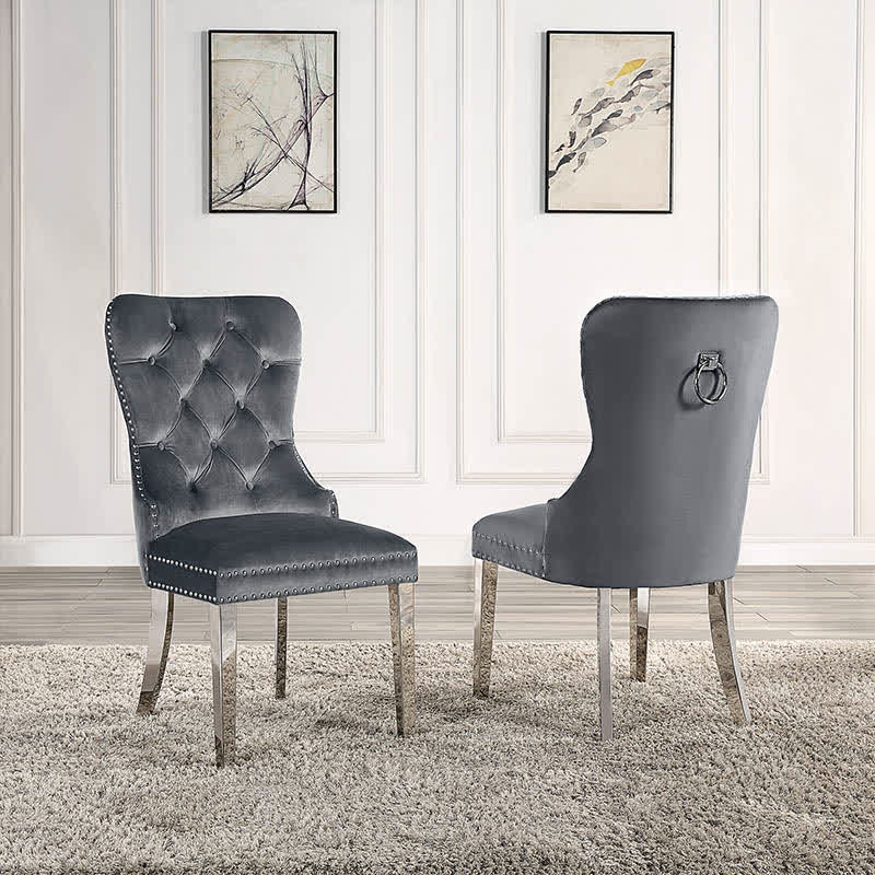 2x Velvet Dining Chairs Accent Upholstered Chair