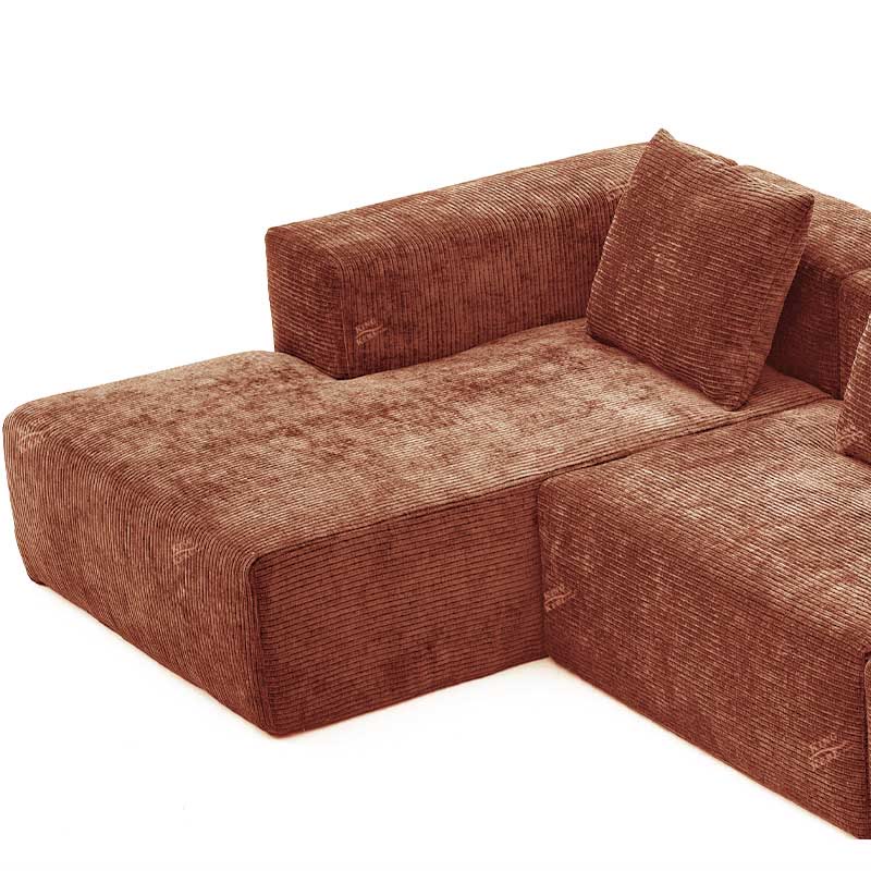 Pure Color Corduroy Installation-Free Compression Sofa