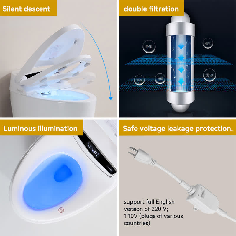 Smart Toilets With Bidet Heated Seat