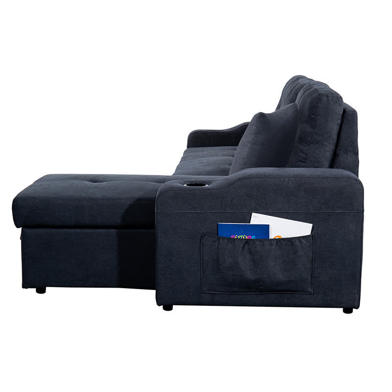 Convertible Corner Sofa Pull-Out Couch Bed