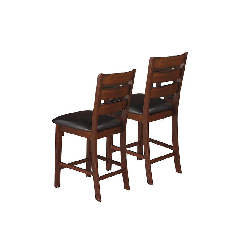 2x Sara Ladder Back Dining Chairs Brown