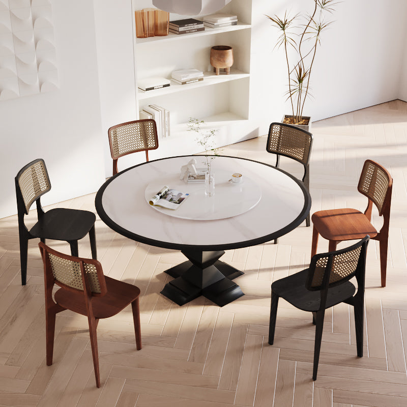 Solid Wood Pedestal Round Dining Table