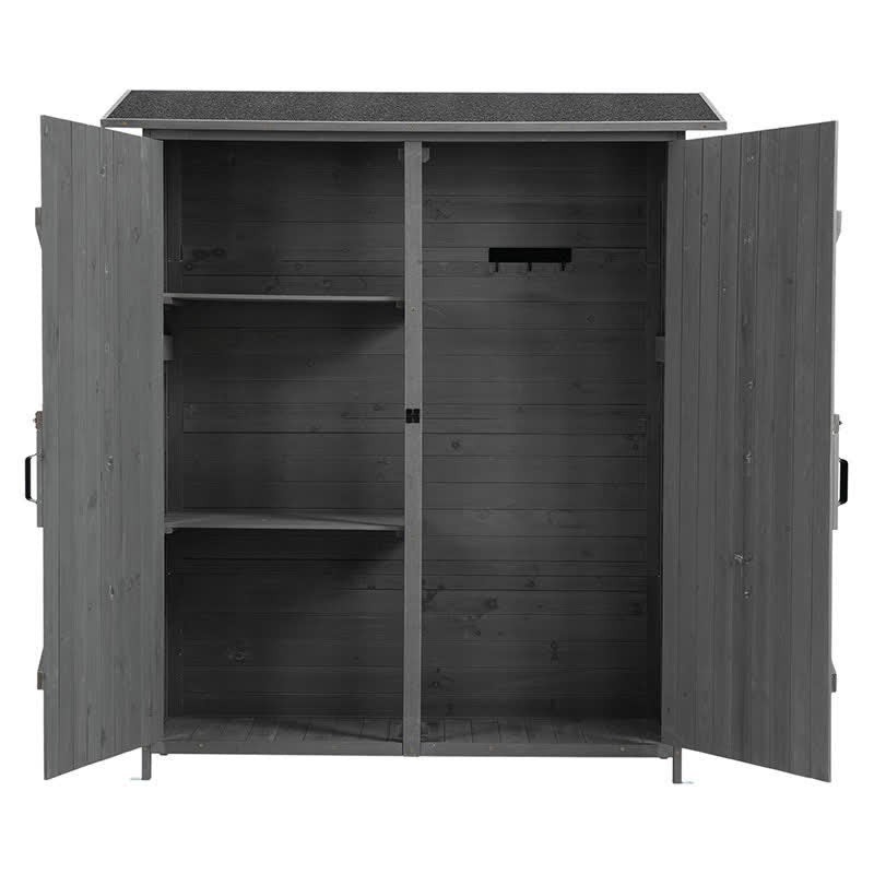 Wooden Tool Storage Shed Detachable Shelves