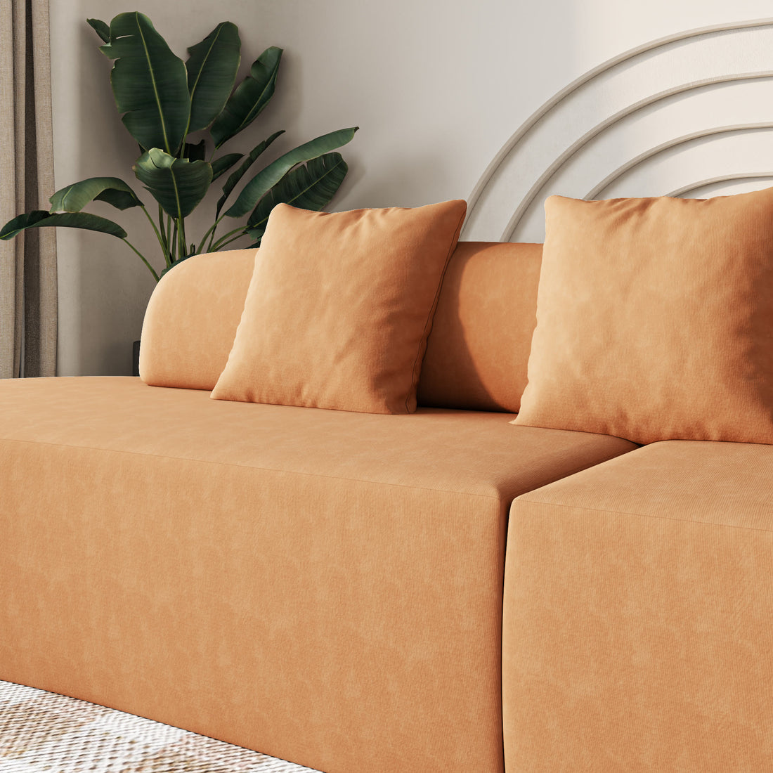 Modern Installation-Free Compression Upholstered Sofa