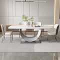 Kitchen U-shaped Silver Base Dining Table