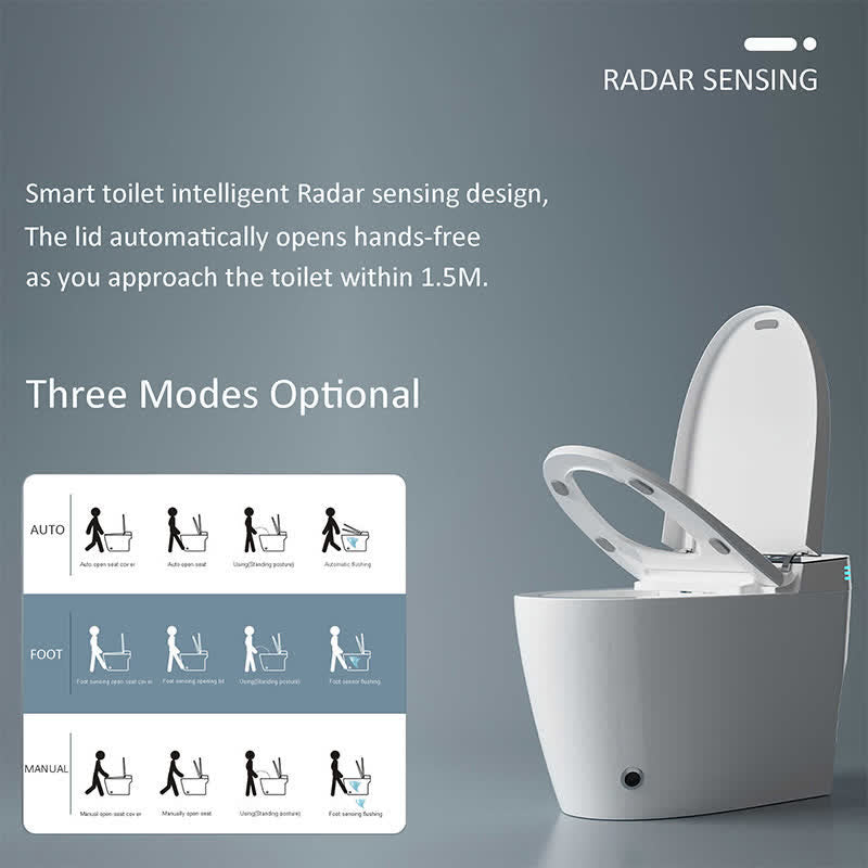 Smart Toilet with Heated Bidet Seat