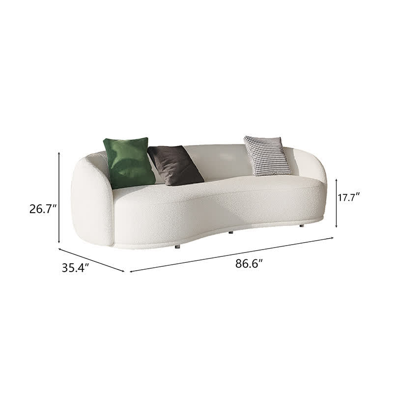 Lounge Chaise Curved Couch Loveseat Sofa