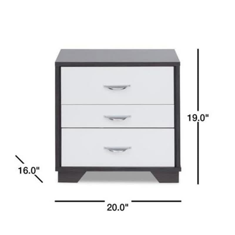 Drawer Nightstand Solid Wood Bedside Table