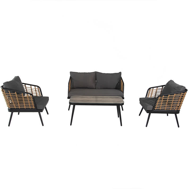 4 Seaters Patio Set Coffee Table Chairs