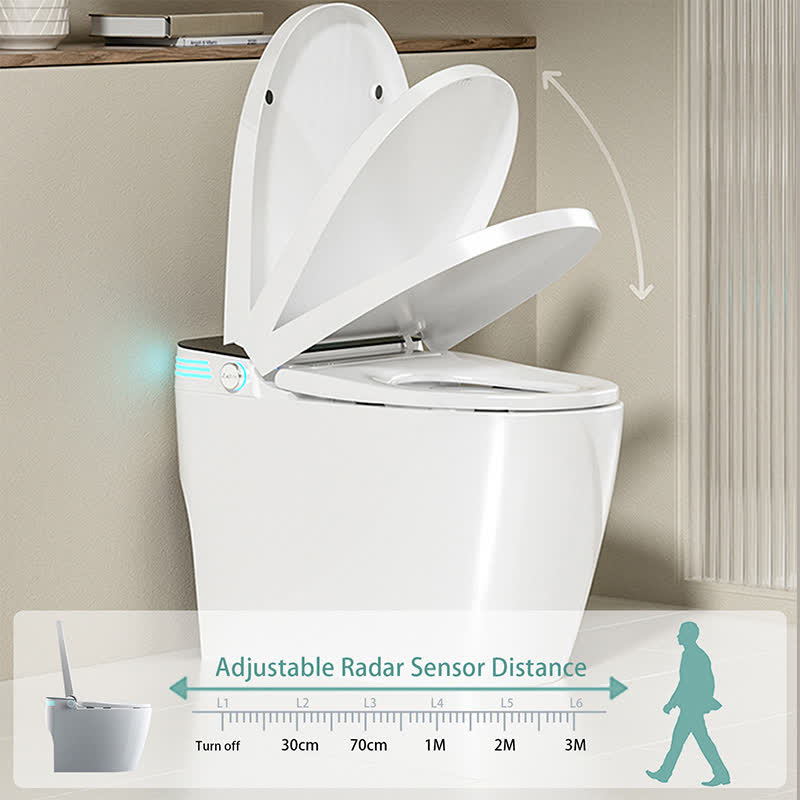 Smart Toilet with Heated Bidet Seat