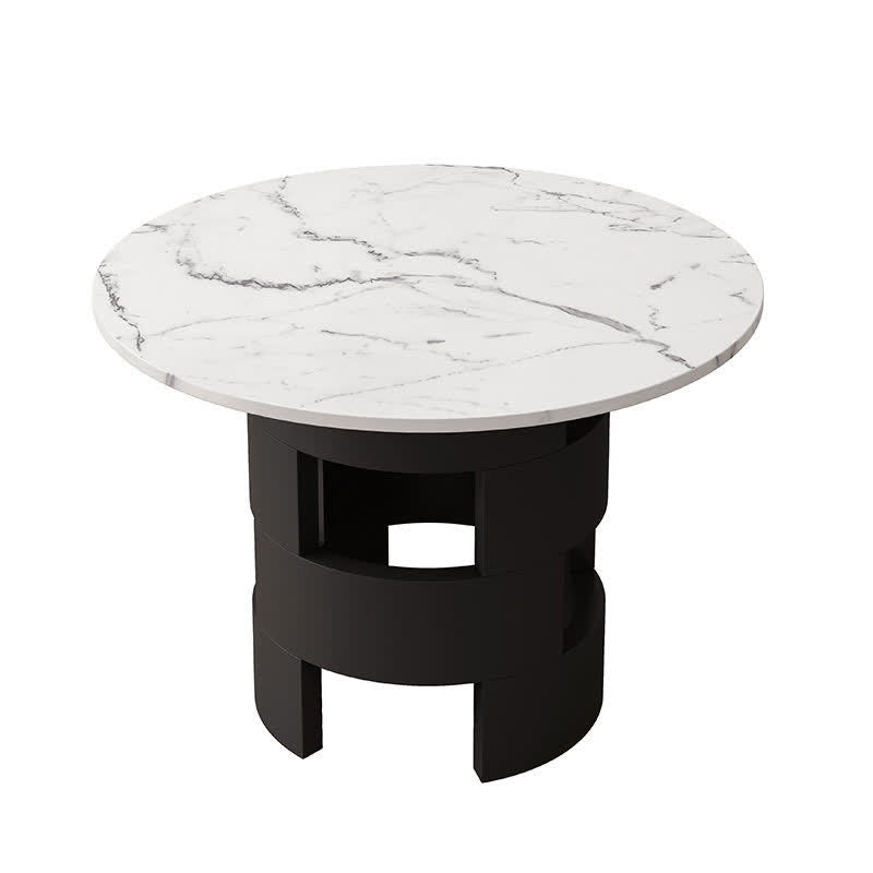 Round Dining Table Printed Marble DeskTop