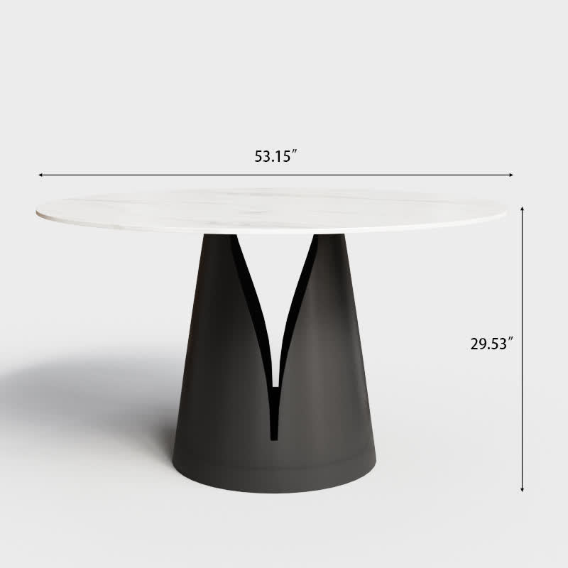 Minimalist Round Stone Dining Table