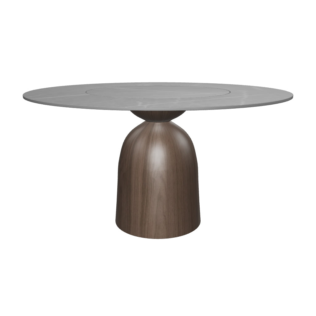 Built-in Lazy Susan Stone Dining Table - image 1