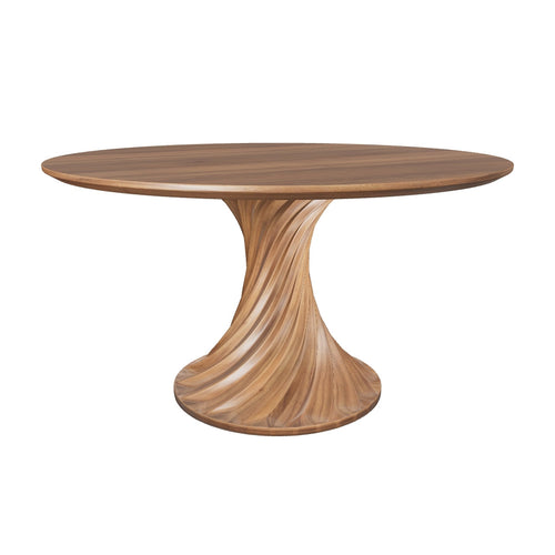 Ash Retro Round Solid Wood Dining Table - image 1