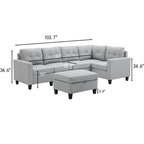 Modular Sectional Sofa Cushion Ottoman Set