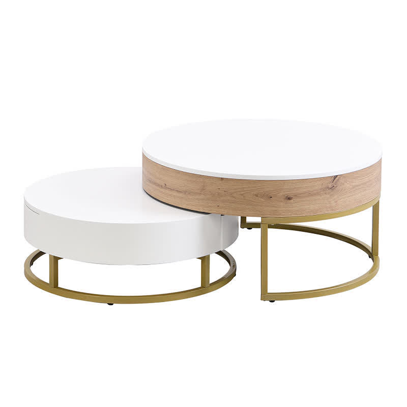 Round Lift-top Nesting Coffee Tables