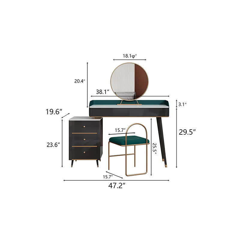 Mirror Vanity Dressing Table Set