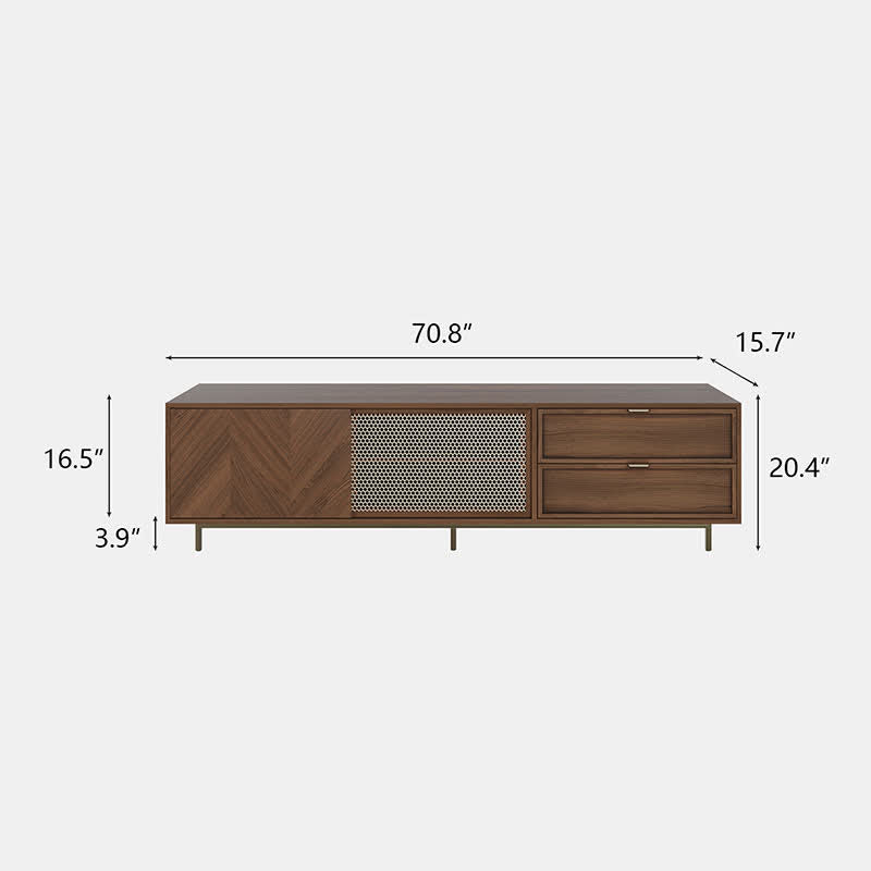 Honeycomb Shaped Sliding Door TV Stand