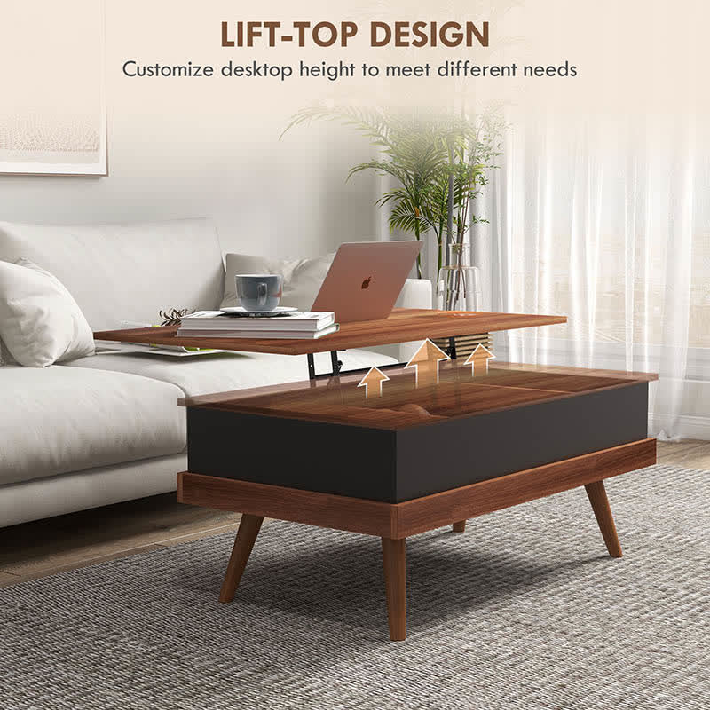 Lift Up Tabletop Storage Coffee Table 39"