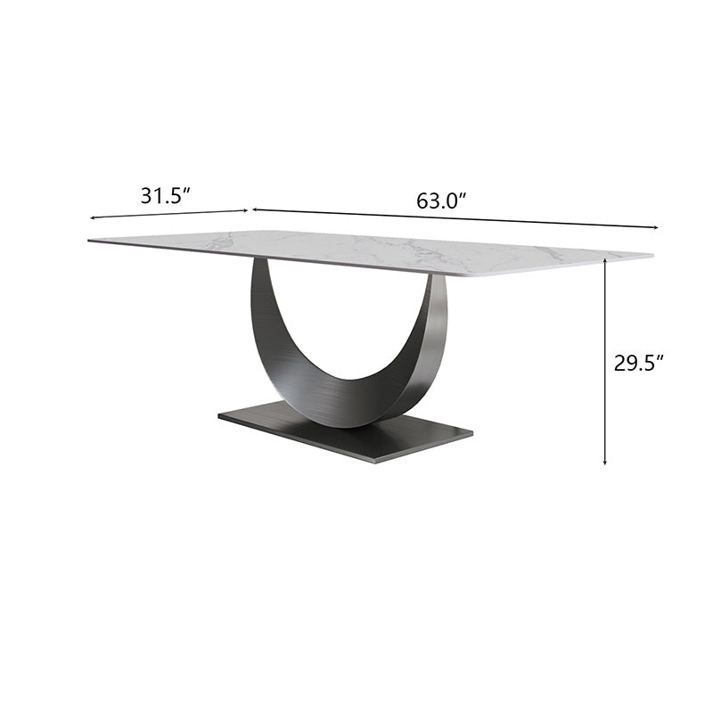 Kitchen Dining Room Table Crescent-Shaped