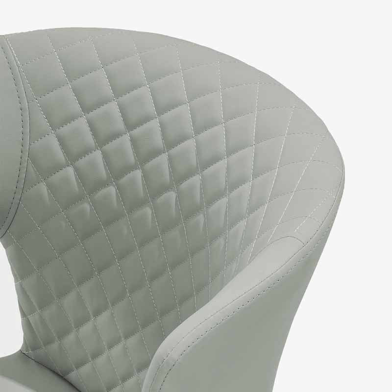 2x Minimalist Microfiber Leather Dining Chairs