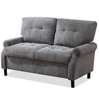 Loveseat Sofa Small Space Wooden Couch