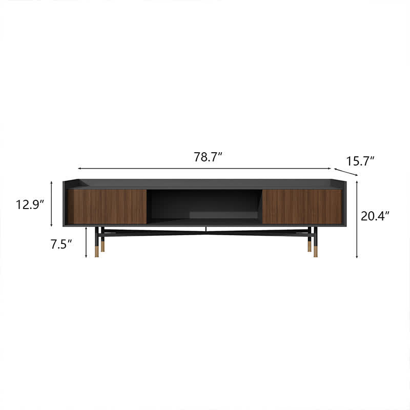 78.7" Wood TV Stand With Edge Bezel