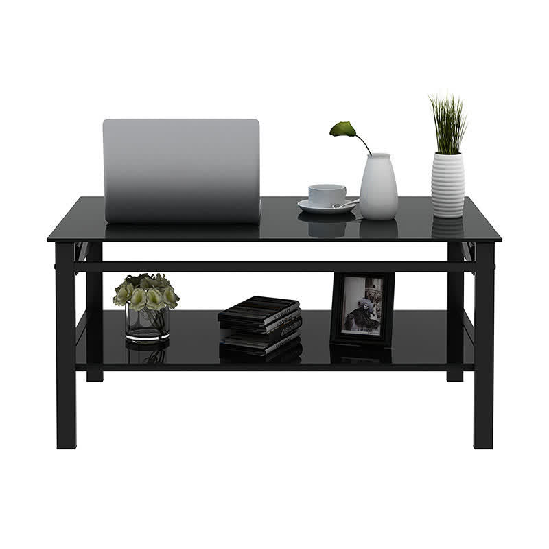 Glass Lift Top Coffee Table Black