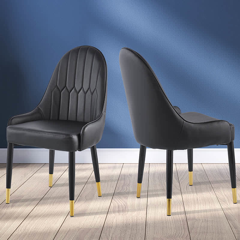 2x Leatherette Dining Chairs Accent Chair