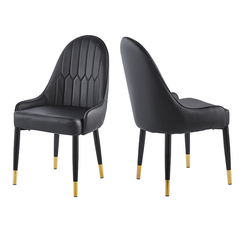 2x Leatherette Dining Chairs Accent Chair