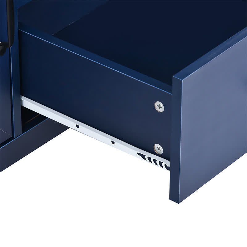 Drawers Cabinet TV Stand Navy Blue