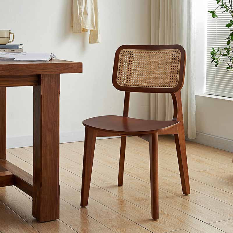 2x/4x/6x Retro Rattan Dining Chairs Natural Seat