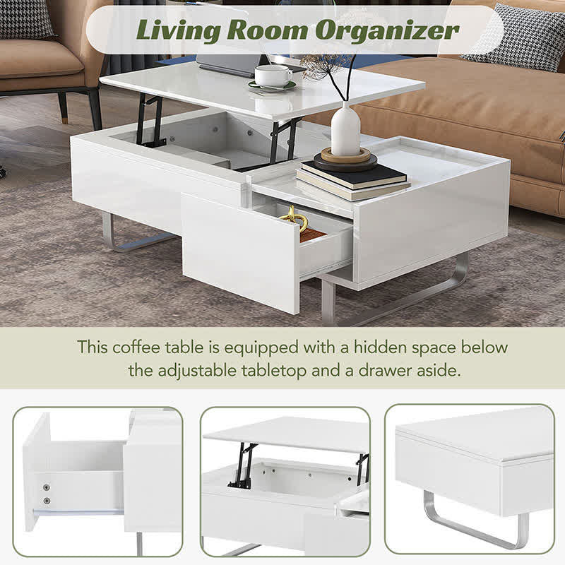 Multi-functional Coffee Table Lifted Tabletop