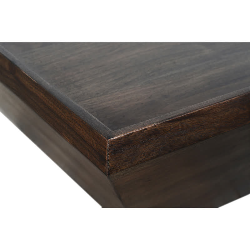 Acacia Wood Coffee Table Trapezoid Base