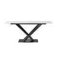 Artificial Stone Dining Table Black Base