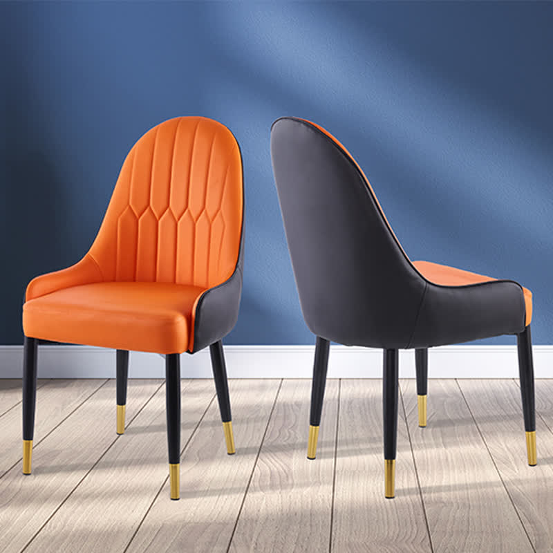 2x Leatherette Dining Chairs Accent Chair