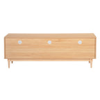 Rattan TV Stand Storage Drawer Shelves 64"