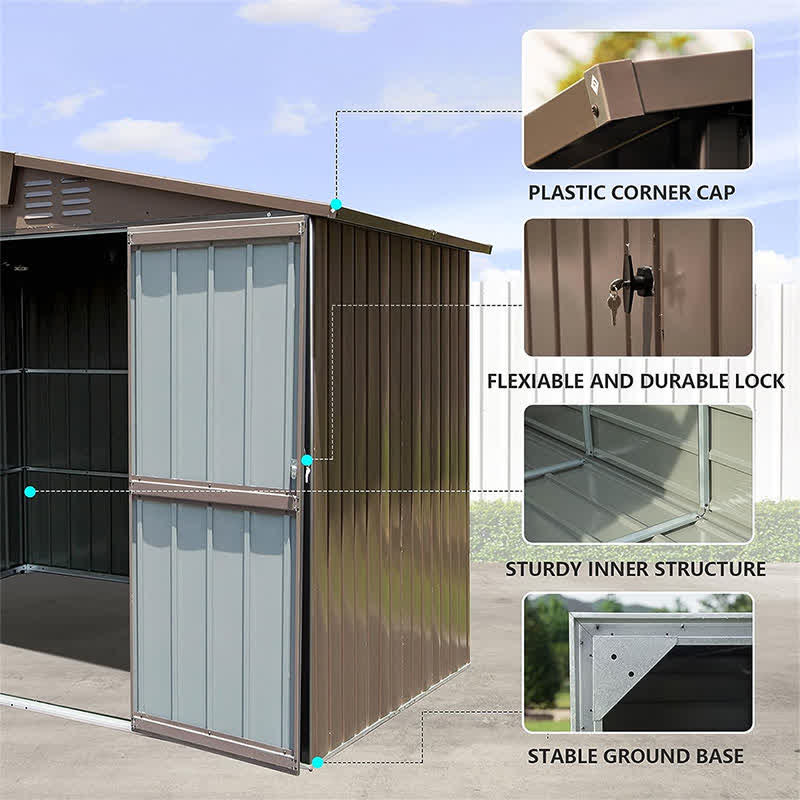 Outdoor Garden Storage Shed 8.2' x 6.2'