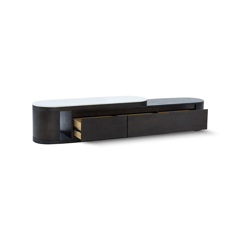 Stretchable Sintered Stone Wood TV Stand