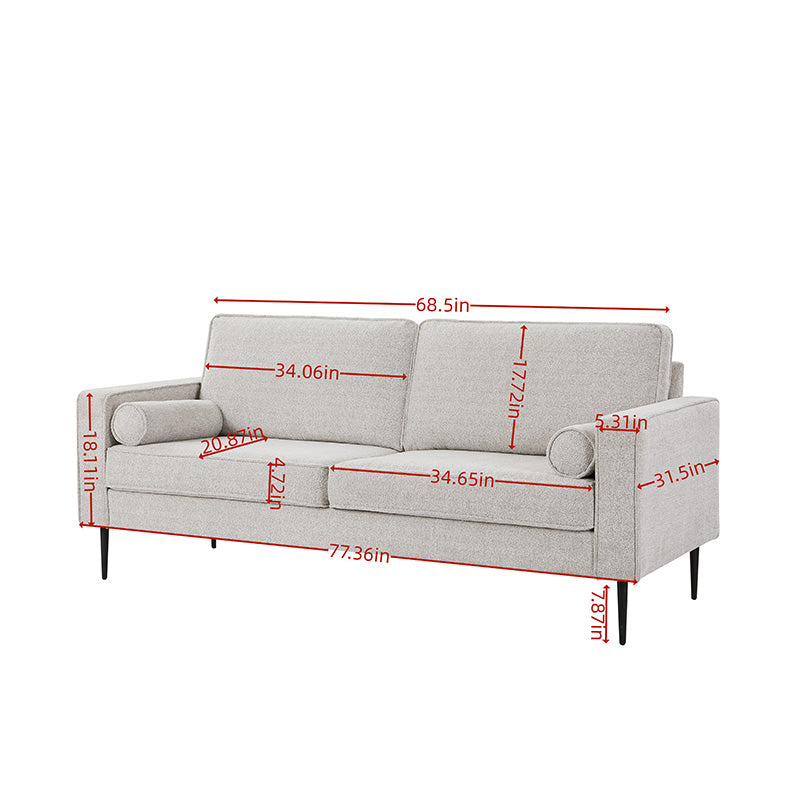 Minimalist Loveseat Sofa High-tech Fabric Couch