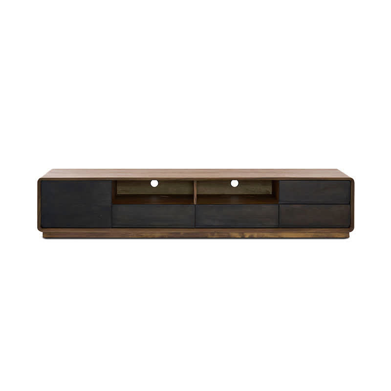 Wood TV Stand Black Walnut Sideboard