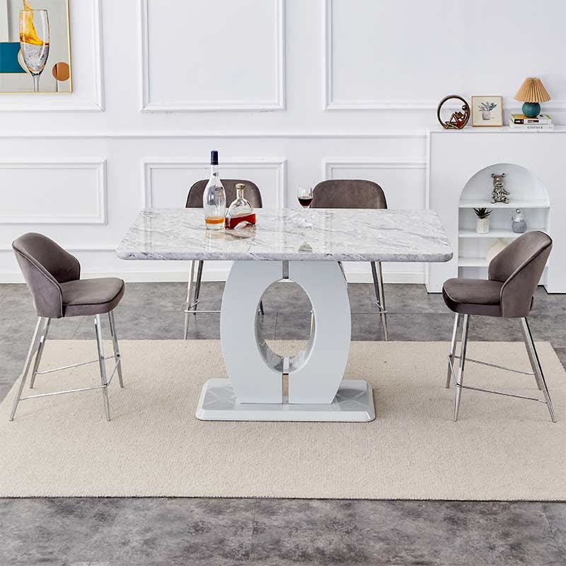 Luxury Dining Table Kitchen Furnitures Gray