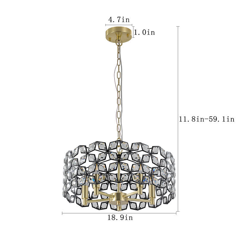 Modern Crystal Chandelier Round Cristal Lamp