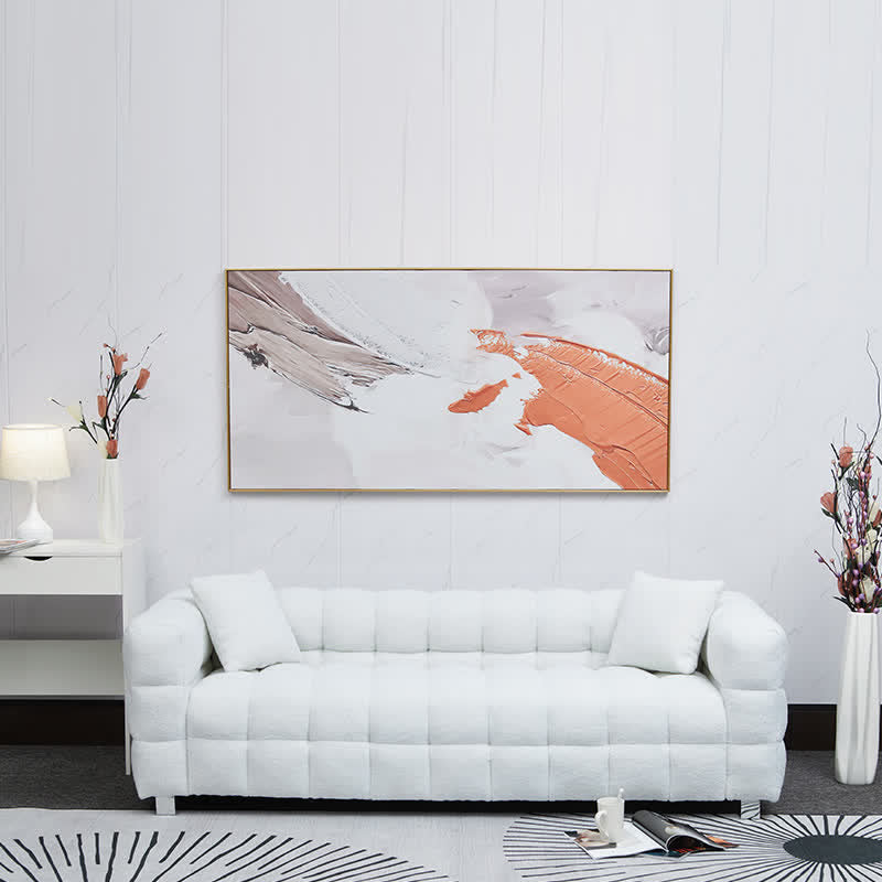 Grain Fleece Fabric Sofa Pillows Set