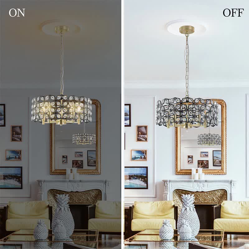 Modern Crystal Chandelier Round Cristal Lamp